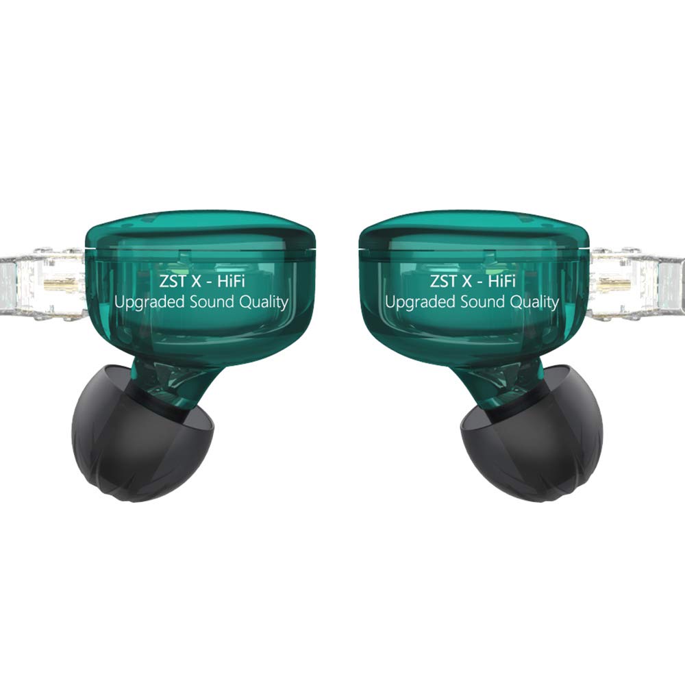 Гибридные наушники HIFI KZ ZSTX, оснащенные 10-миллиметровым композитным динамическим драйвером, оригинальным сбалансированным арматурным драйвером 30095, усовершенствованной конструкцией кабеля высокой чистоты