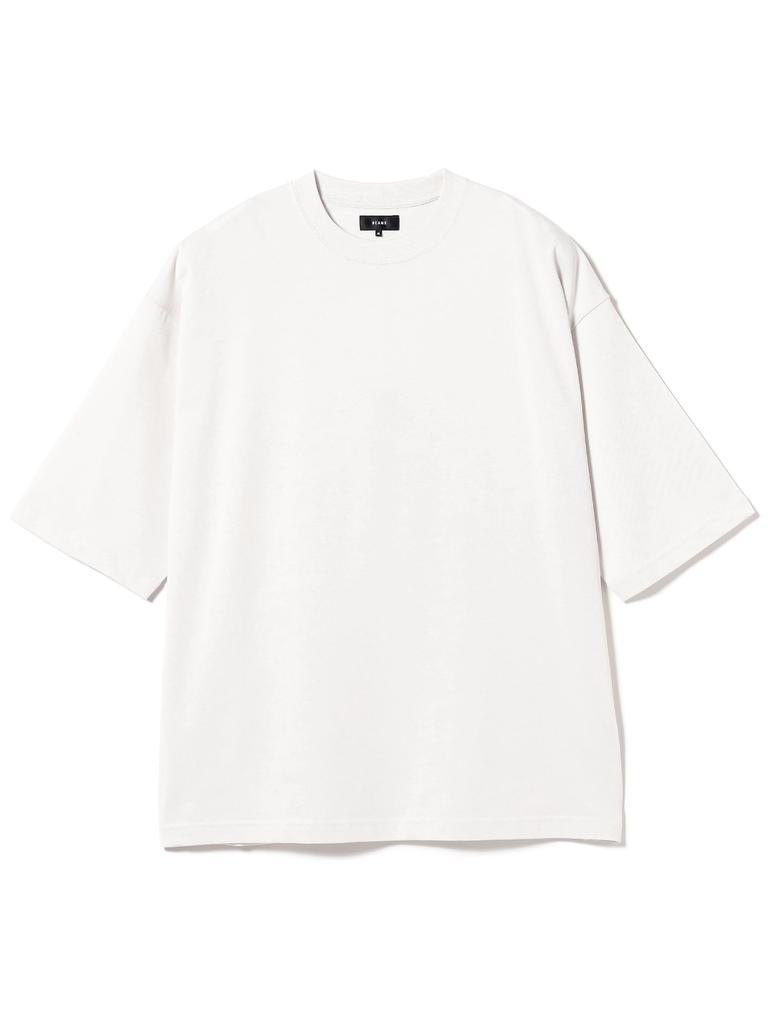 Мужская футболка Beams с коротким рукавом, свободная, мерсеризованная, черная, размер S, 11041318803