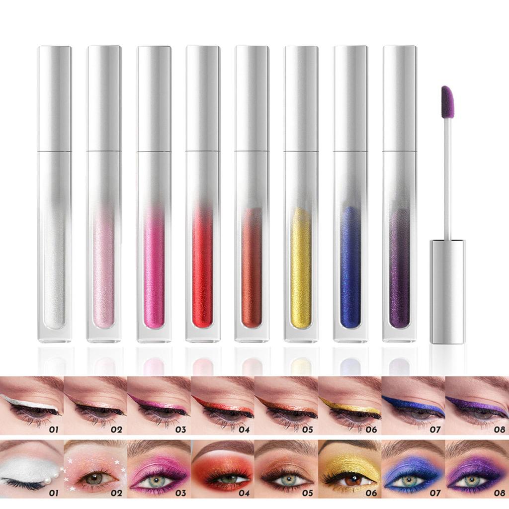 Women's 2-in-1 Pearlescent Glitter Lip Gloss and Liquid Eyeshadow Set | Long Lasting Waterproof Shimmer Makeup for Lips and Eyes