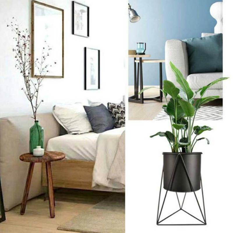 Горшок для цветов бонсай в скандинавском стиле, креативная железная ваза для растений, подставка для кашпо, держатель для сада, балкона, декоративная полка для цветочной вазы