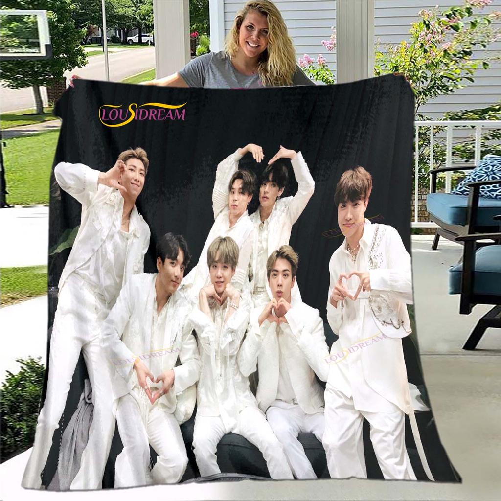 BTS 3D Kpop Bangtan одеяло для кровати для мальчиков офис дом походы пикник толстое одеяло модное покрывало фланелевое одеяло