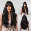 Волосы Популярный парик Длинные пушистые парики Цвет Натуральный и парик Челка во всю голову Длинные вьющиеся волосы