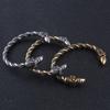 Dragon Viking Bracelet Stainless Steel Cuff Wood Gift Box 18cm Nordic Ship Ouroboros Snake Serpent Silver Eating Tail Mayan Cobra