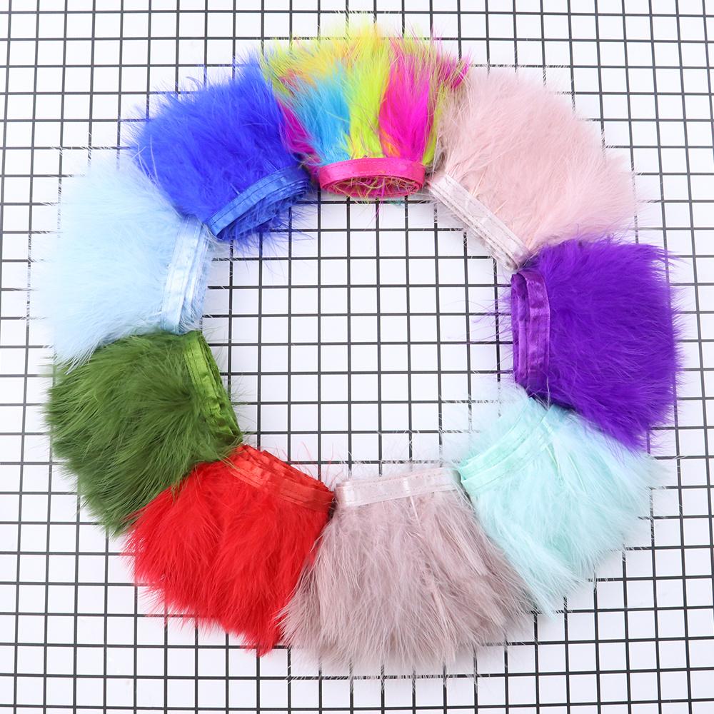 8-10Cm Marabou Turkey Feathers Trim Ribbon Diy Crafts Wedding Party Decor Sewing Clothing Accessories Handmade Home Plume Decor