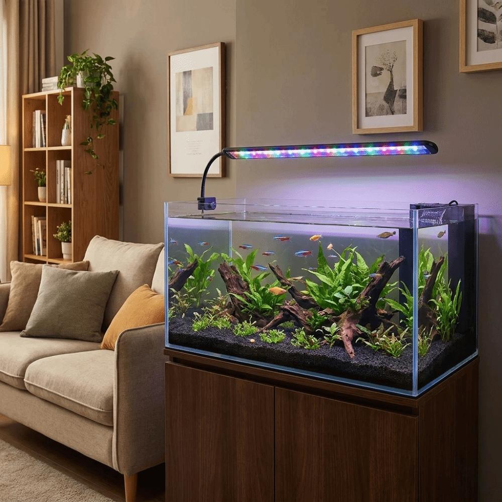 Energy Saving Fish Tank Lamp Adjustable Brightness LED Plant Grow Light  Fish Tank