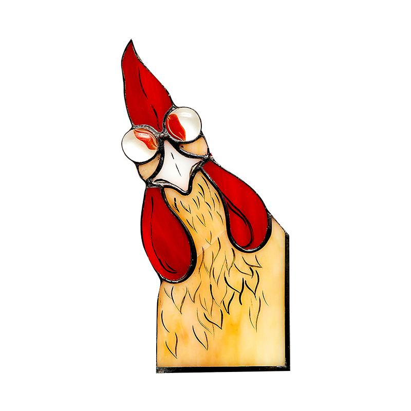 1шт оконный орнамент без перьев 2D домашний петух оконный угловой декор акриловый животное на открытом воздухе