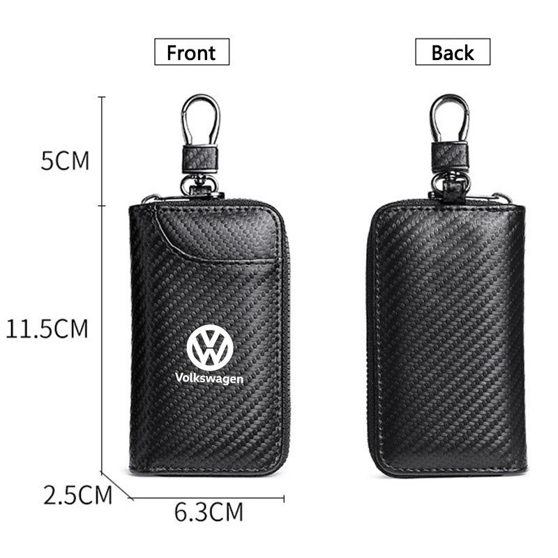 Carbon Fiber Car Driver's Licence Organiser Insurance Card Holder Wallet Purse for Volkswagen Vw Passat Jetta Polo Touran Golf