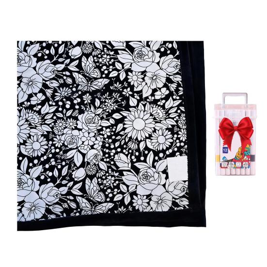 Раскраска-одеяло сделай сам, раскрась свое собственное одеяло, арт-проект с маркерами, моющееся цветное искусство, поделка, плед для домашнего декора, развлечение для праздничной вечеринки