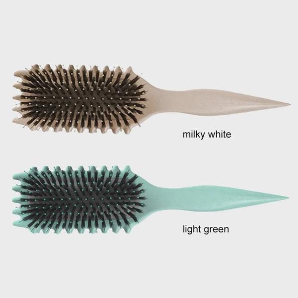 1pc Nylon Bristle Curl Defining Styling Brush for Dry Hair, Anti-frizz Detangling Hairbrush for Men and Women, Enhances Curl Definition and Separation