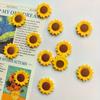 10 шт. овальных пластиковых магнитов на холодильник с изображением подсолнуха для декора кухни и столовой
