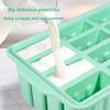 Silicone Ice Pop Molds 12 Cavity With Lid For Homemade Frozen Treats