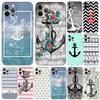 Чехол для телефона Nautical Anchor Wood для iPhone 5 5s 2020se 6 6s 7 8 plus x 10 XR XS 11 12 13 mini pro MAX черная задняя крышка из ТПУ