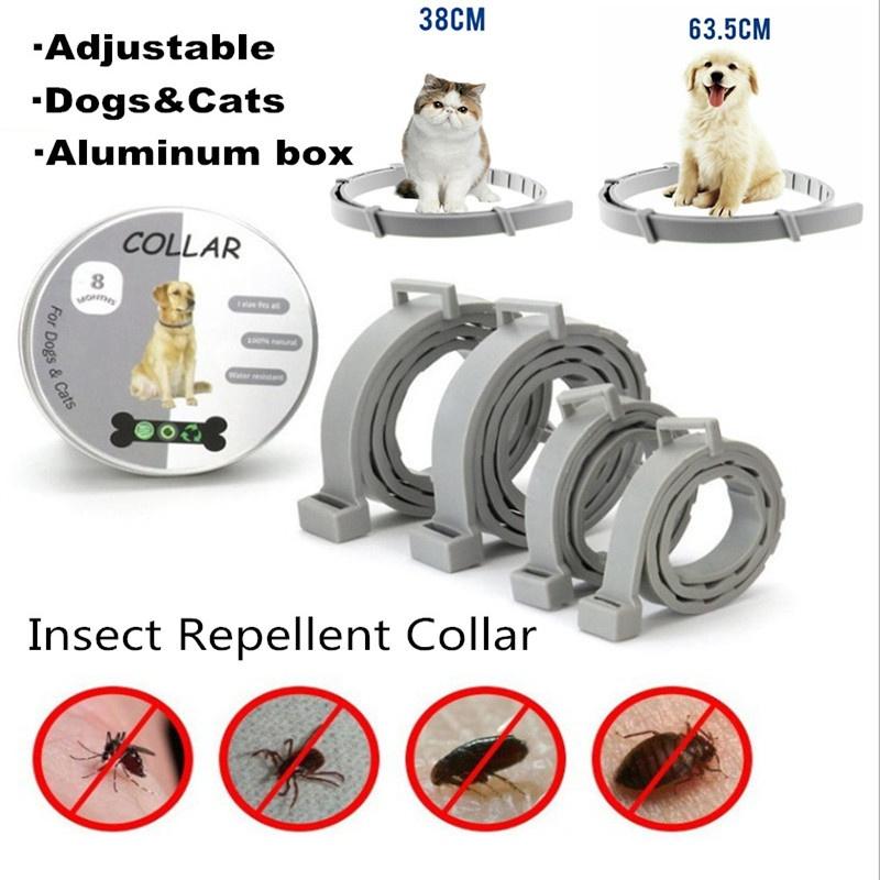 Spring and Summer Cats and Dogs Anti-flea Lice Adjustable Pet Silicone Insect Repellent Collar (aluminum Boxed)