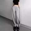Спортивные штаны в полоску по бокам, спортивные штаны Kpop, женские серые брюки, женские свободные повседневные корейские уличные брюки в стиле хип-хоп