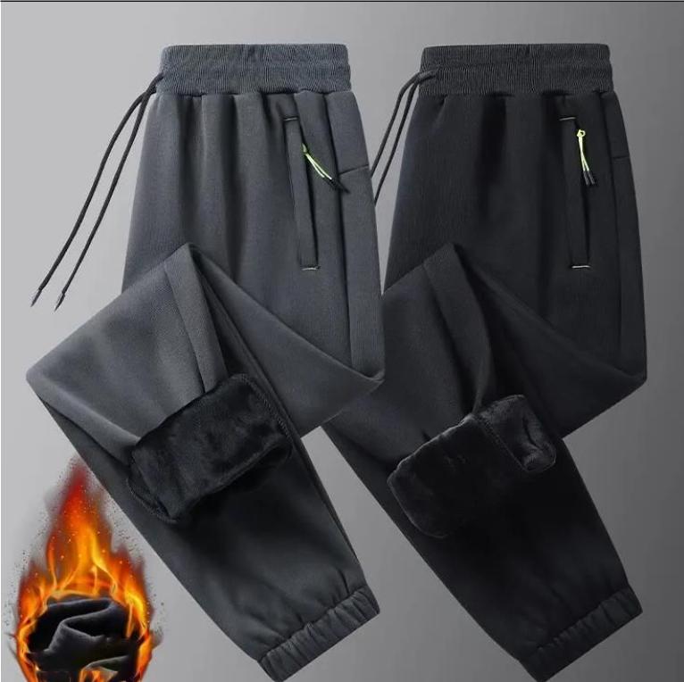 Women's Velvet-Lined Stretchy Windproof Pants | Active Comfort with Zip Pocket Detail