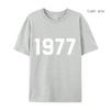 1977 Cotton T-shirt Men and Women Fashion Brand High Street Loose Fleece Cotton T-shirt Autumn Winter Warm Cotton T-shirt