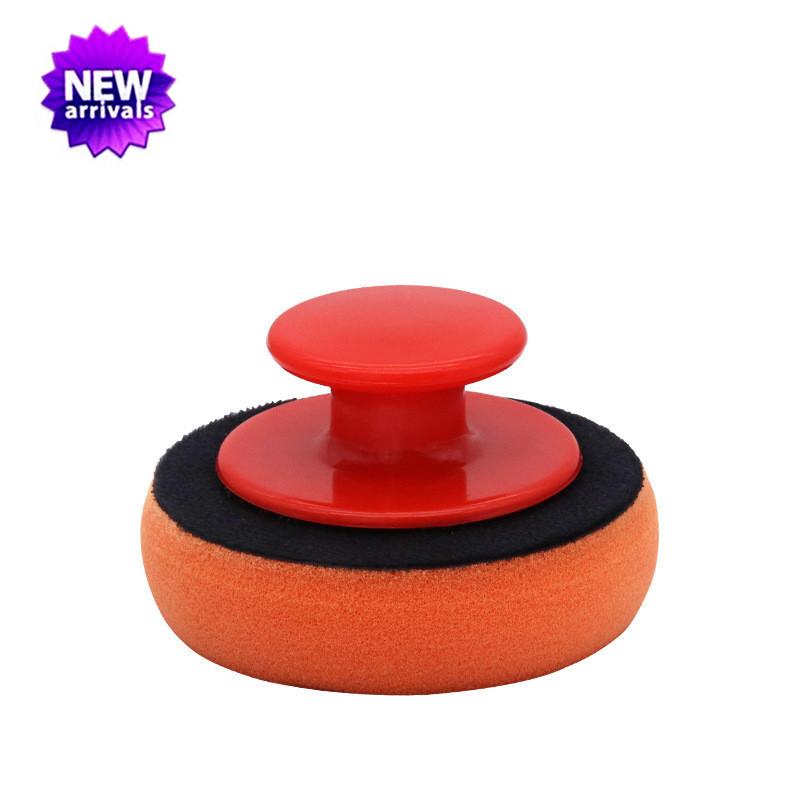 Car Wash Wax Polish Pad with Handle Car Waxing Multi-Functional Use Cleaning Sponge for Car Polishing Sponges
