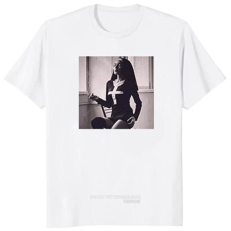 Nun Smoking Drinking T Shirt Funny Cool Designer Summer Top Gift Present Cotton Tshirt Summer Fashion T-shirt