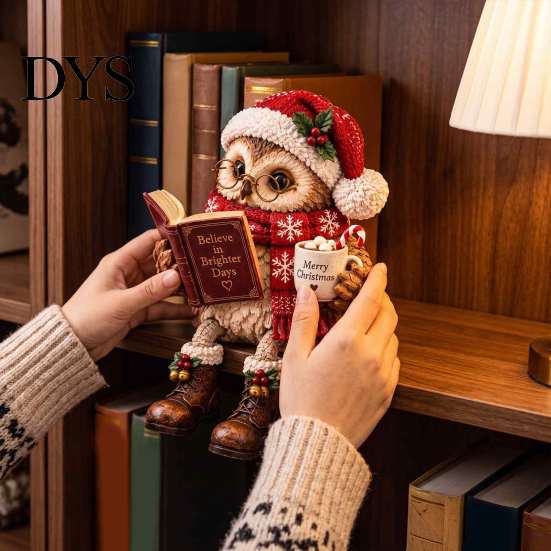Ручная работа, фигурка животного из смолы, книголюб, сова, книжная полка, статуэтка, статуя читающей совы с очками и книгой, причудливый лесной настольный декор для влюбленных