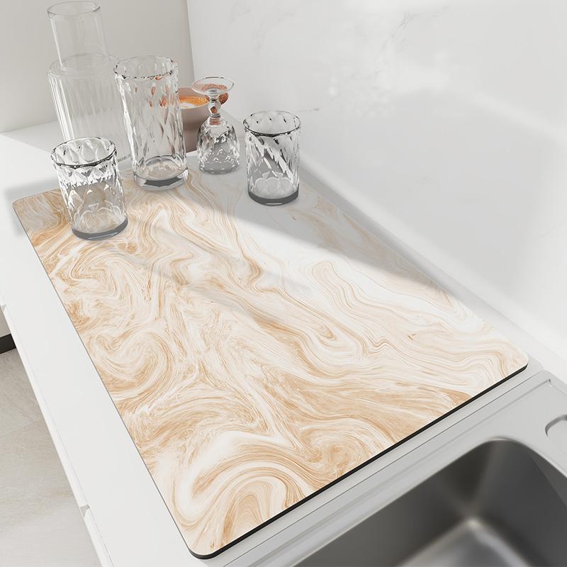 Суперабсорбирующие коврики для сушки кухонной посуды, быстросохнущие коврики для сушки кофе, нескользящие подставки для посуды, коврики для кухонного крана