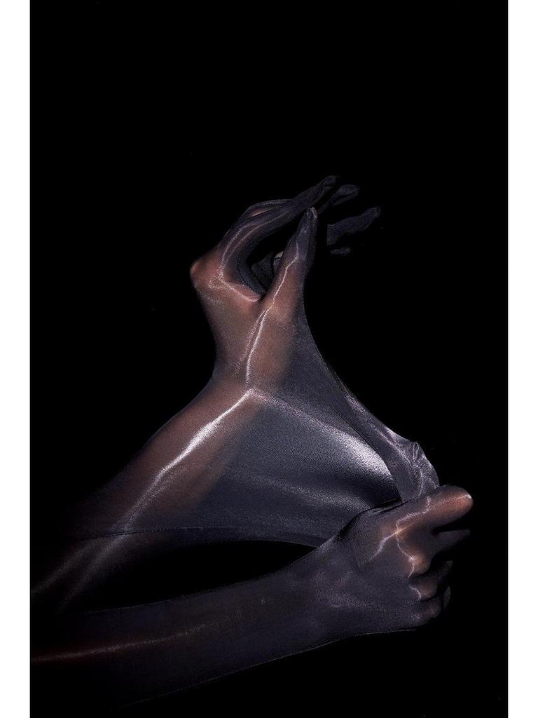 Конфиденциальные Черные Глянцевые Шелковые Авиационные Перчатки - Унисекс, Бесшовные, Пятипалые, Шелковистые