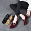 Deep Mouth Single Shoes Women's Autumn New Thick Heel Embossed Cow Patent Leather One Pedal Small Leather Shoes One Shoe Two Wear Women's Shoes
