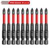 PH0 Бита Phillips из вольфрамовой стали: Магнитная, Ударопрочная, Нескользящая Отвертка, Шестигранный Хвостовик для Электродрели