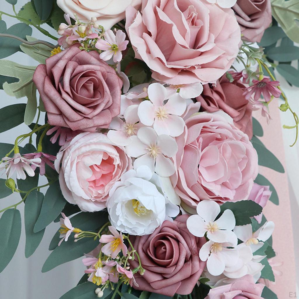 2 шт., свадебная арка, цветы, искусственные цветочные сувениры, деревенский ручной работы, зеленые листья, приветственный знак