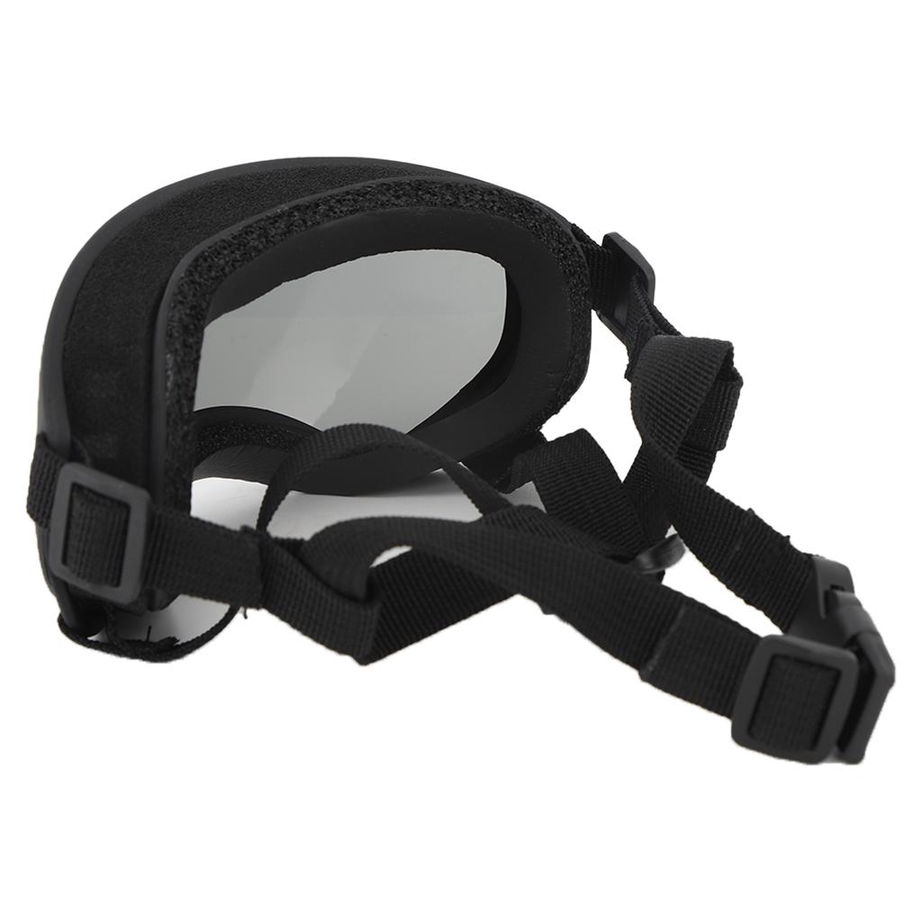 Large Dog Sunglasses UV Protection Windproof Anti Fog Adjustable Dog Goggles for Outdoor Dogs Eye Safety Grey