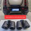 Land Rover Defender 90/110 Декоративная насадка на выхлопную трубу Quad из углеродного волокна - 007 Черный Воин