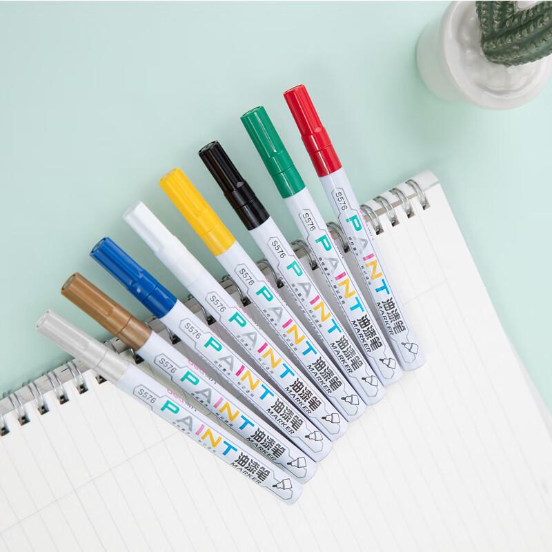 Deli White Fine Tip Paint Marker Pen