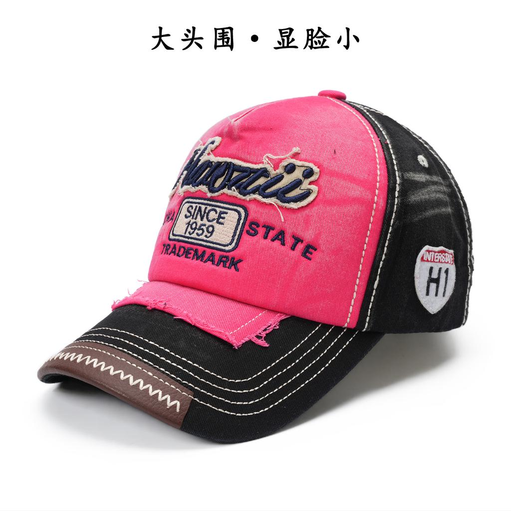 Корейские Ретро Мужские Женские Бейсболки Хлопковые Snapback Кепки Вышивка Стирка Универсальные Модные Буквы Отдых Защита от Солнца На Открытом Воздухе