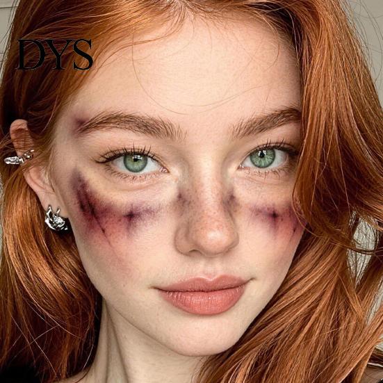Sensitive Skin Safe Tattoos Halloween Temporary Face Tattoos, Realistic Scary Makeup Stickers, Waterproof Water Transfer Skull Patterns Decals,