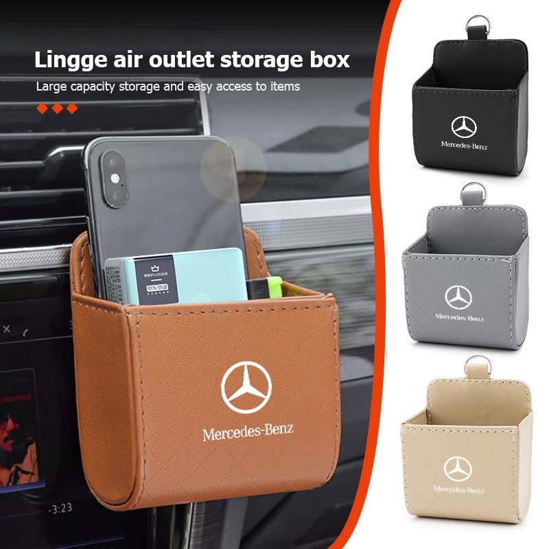 WLX4 For Mercedes Benz Car Storage Bag Air Vent Dashboard Tidy Hanging Organizer Box CLK GLC W212 C200 C300 W203 W204 W205 W169 W176