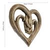 Art Sculpture Heart Holding Hands Wall Decor Decorative - Faux Wood Finish - Forever Love