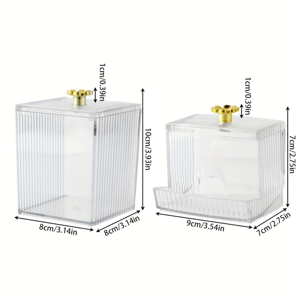 1/2 упаковки держатель для ватных палочек диспенсер прозрачный органайзер для ванной баночка держатель для ватных палочек/дисков/шариков контейнер коробка для хранения косметики