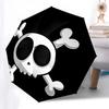 Skull Crossbones Automatic Opening Folding Umbrella - 8 Bone Iron Frame, Portable Design for Outdoor Use, Ideal Gift for Fans and Travelers0