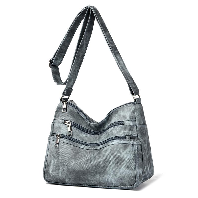 Женская сумка из мягкой кожи, большая вместительная сумка через плечо для мамы