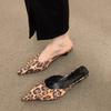 Fashion Summer Pointed Toe Heeled Women's Closed Toe Slippers New Fashion Slip On Outdoor Shoes for Women Drsss Party Pumps Women Mules