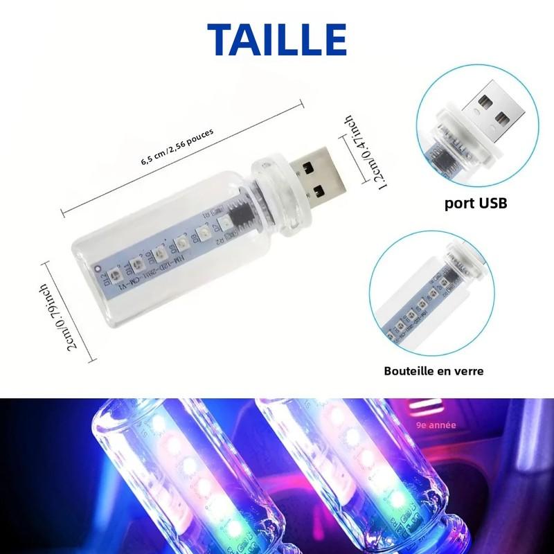 RGB LED Амбиентная подсветка Plug and Play USB Аксессуары для интерьера автомобиля Декор Идея для подарка Сенсорный переключатель Многоцветная акцентная лампа 13 режимов