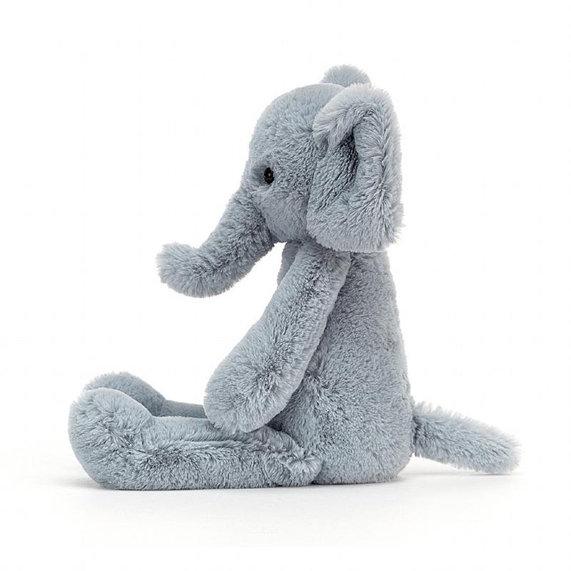 JELLYCAT Животные джунглей Бобби Слон Успокаивающая кукла Плюшевая кукла 24 см высотой