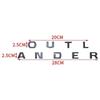 For Mitsubishi 13-19 Outlander Letters Bonnet Badge Front Hood Emblem 3D ABS Stickers Chrome Black Car Styling Accessories