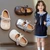 Baby Girl Small Leather Shoes 2025 Autumn New Baby Children Soft Sole Non-slip Toddler Shoes Girls Shallow Mouth Single Shoes
