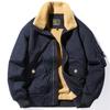 Thickened Velvet Padded Jacket Men's Washed Casual Padded Jacket Large Size Loose Tooling Pilot Padded Jacket