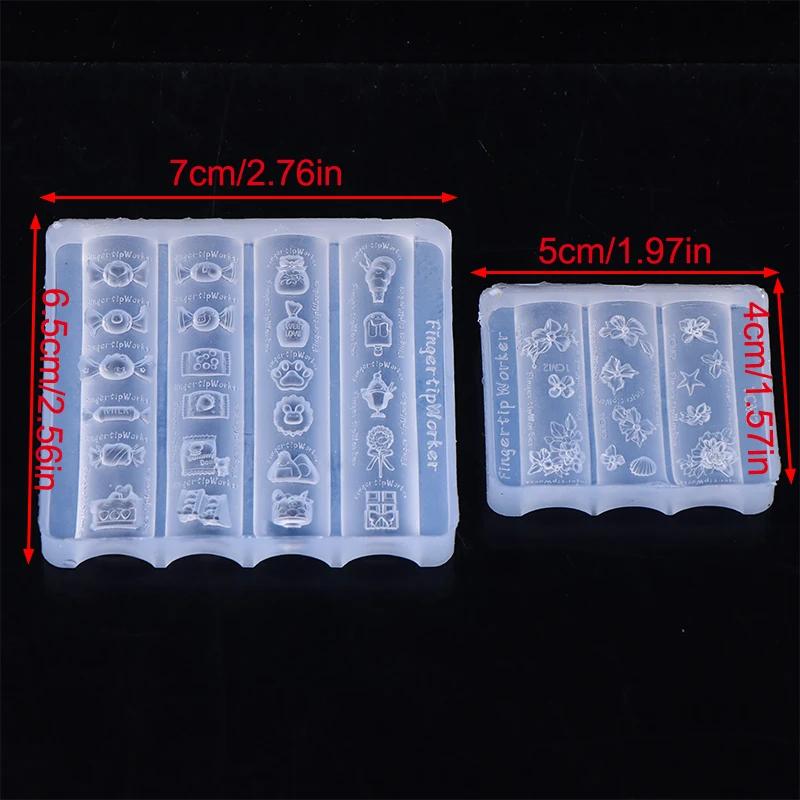 1pc Dessert Ice Cream Butterfly Flower 3D Silicone Mold Wing Nail Art Deco Silicone Decorative Heart Nail Art Template Nail Mold