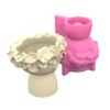 Little Girl Flower Pots Mold Epoxy Resin Molds Pen Holder Candle Holder Cement Planter Silicone Mould Home Decorations