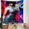 Ghost in the Shell Tapestry Wall Hanging, Scarlett Johansson Movie Poster, Sci-Fi Wall Decor for Bedroom Living Room Dorm