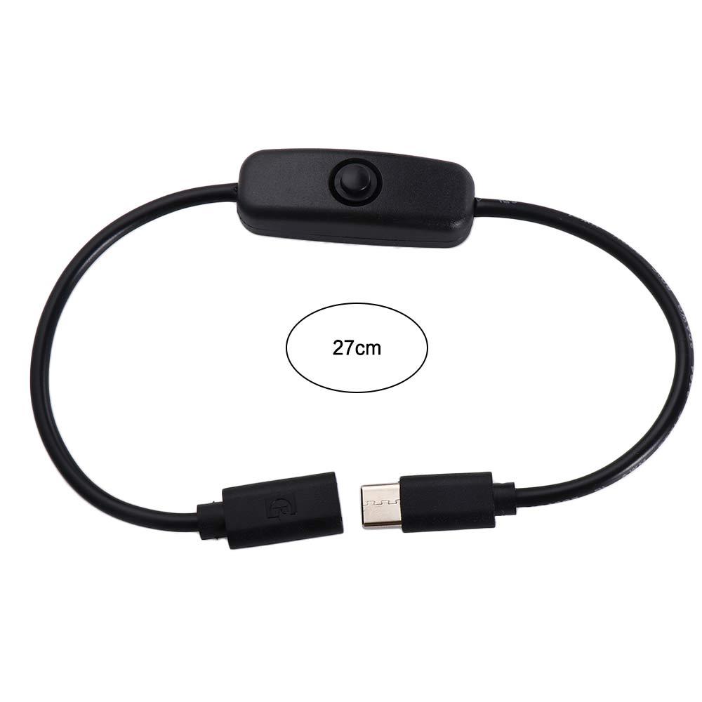 27 см Тип переключателя Вкл Выкл Порты Type-C для Raspberry Pi 4 USB-C Папа на Маму Кабель Type C Шнур питания Type C Блок питания Сетевой кабель Type C