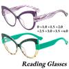 Fashion Cat-Eye Anti-Blue Light Reading Glasses Ladies' Exclusive Sweetheart Style Presbyopia Glasses Diopters 0 To +4.0
