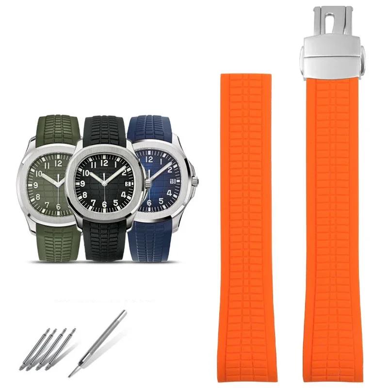 Силиконовый ремешок для часов PP Patek Philippe Grenade AQUANAUT Серии 5167A/5168G Аксессуары для ремешка 21 мм